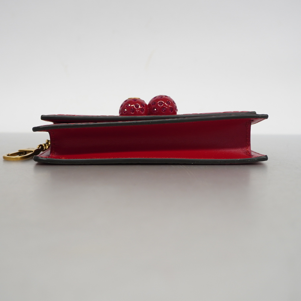 Auth Gucci Guccissima cherry mini chain shoulder 481291 Women's Leather Shoul... - Picture 3 of 8